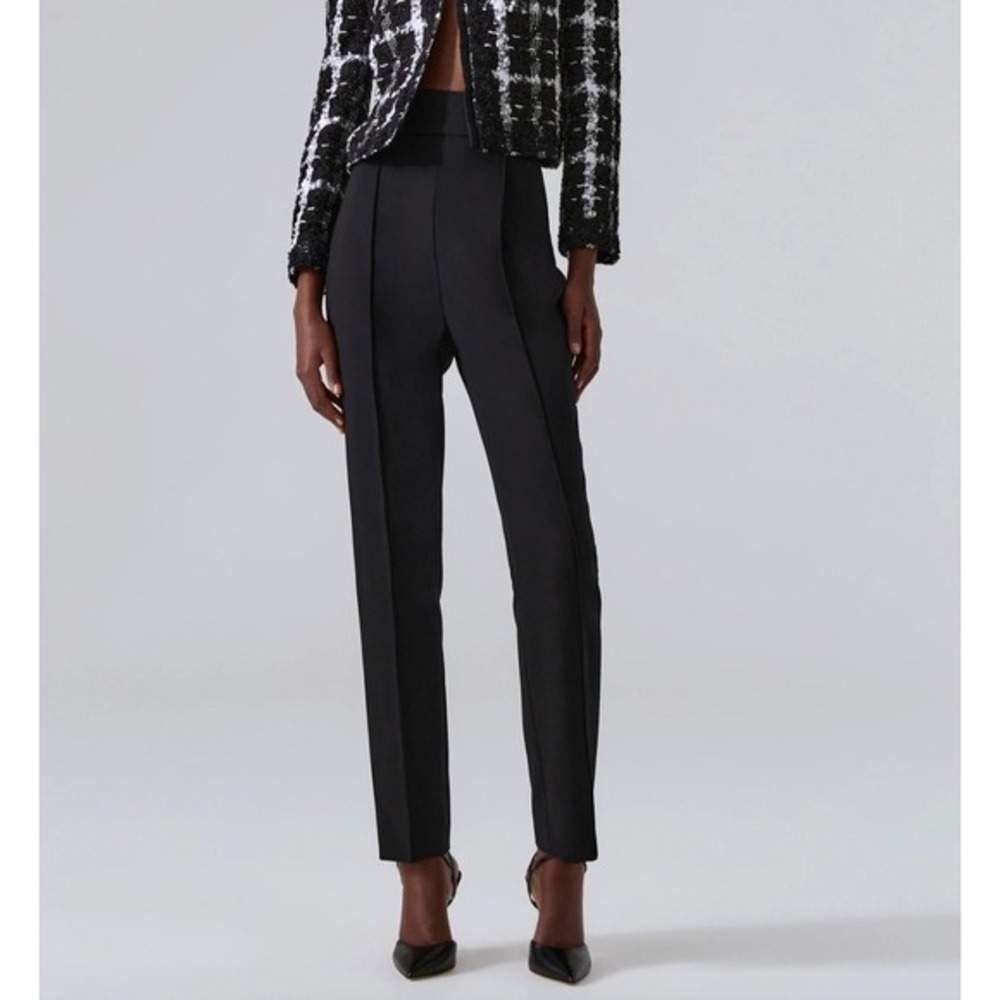 CAROLINA HERRERA High-Waisted Skinny Wool Trouser Pants
